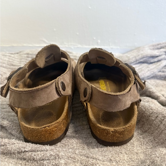 Birkenstock Tan Mules with Buckle - Picture 3 of 13